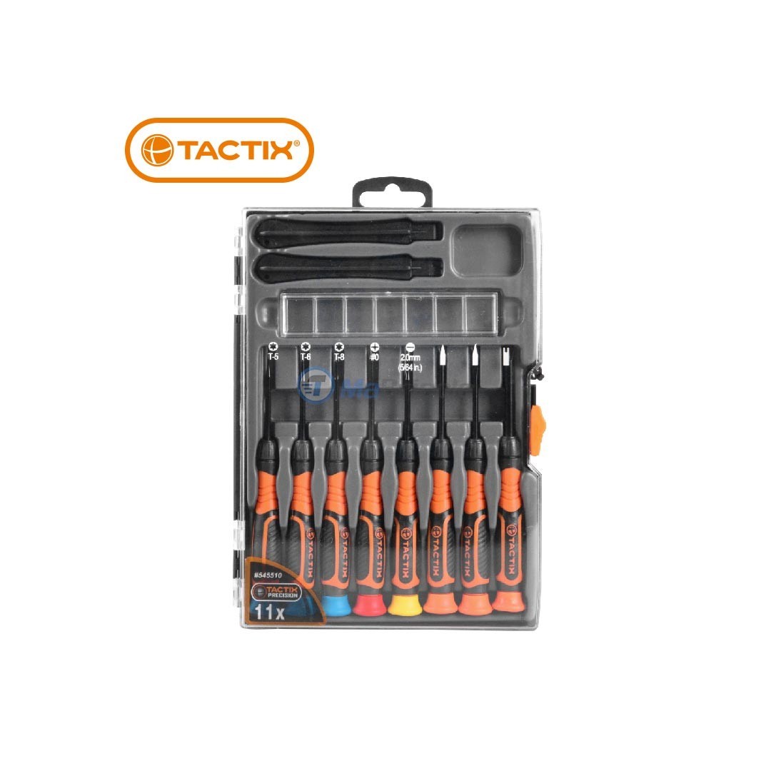 Noir/orange 43 pièces Tactix 900237 de poignée de tournevis 