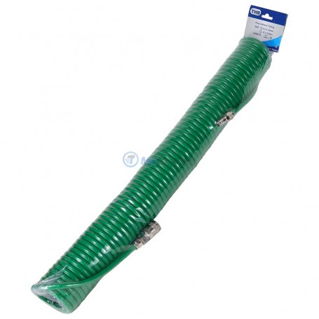 DEXTER - Tuyau d'air flexible en PVC pour compresseur - Ø 6,5x11 mm - 15  bar - L. 10m