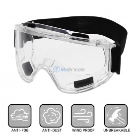 نظارات حماية شفافة ضد الضباب، شريط مطاطي قابل للتعديل بيترو