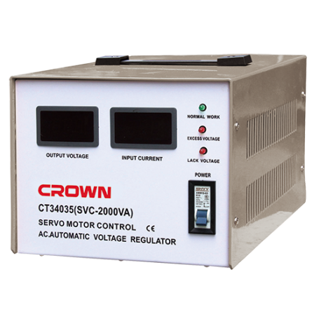 Stabilisateur électrique, régulateur de tension 2000 VA entré 140-260V  sortie 220V ± 10% CROWN