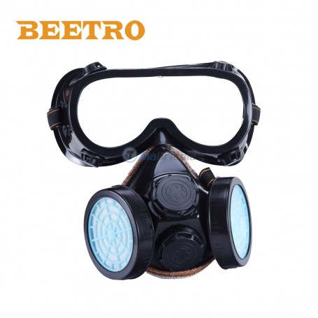 Masque à poussière avec lunettes 2 filtre 3 couches BEETRO