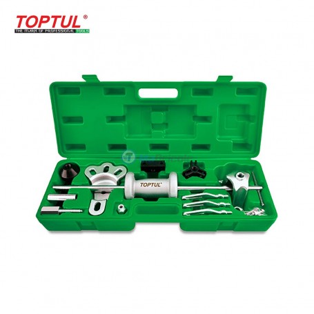 Ensemble d'outils extracteur de moyeu, joints d'huile et roulements 14pcs avec valise TOPTUL