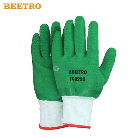 Gants de protection vert en 30% polystère et 70% latex BEETRO