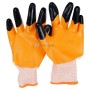 Ensemble de 12 paires de gants de protection orange en 58% de Nitrile et 42% de polyestère BEETRO