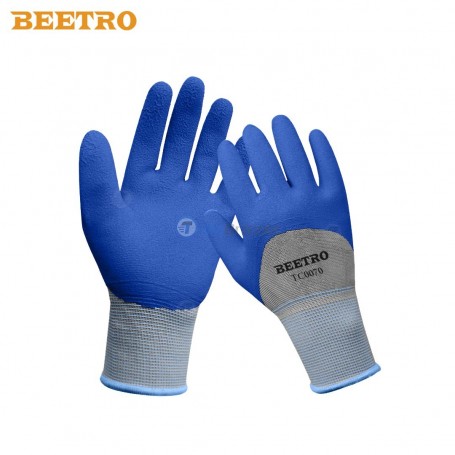 Gants de protection Bleu en 34% polystère et 66% latex BEETRO