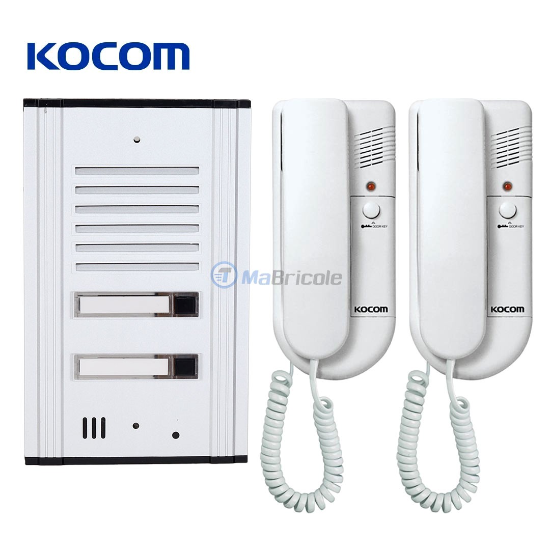 Interphone audio 2 fils avec combiné intérieur KOCOM