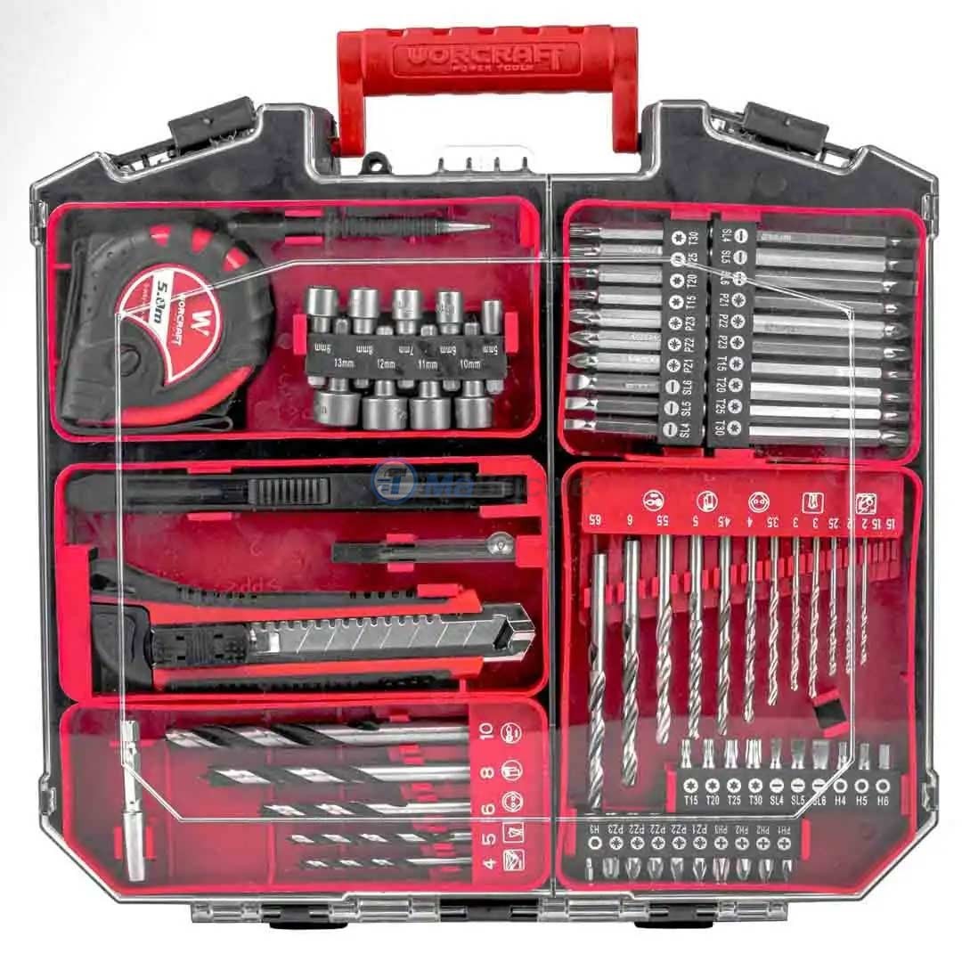 Kit D'outils Multifonction DEKO 20V Avec Perceuse Visseuse Sans Fil - 186 Pièces Mallette Complète